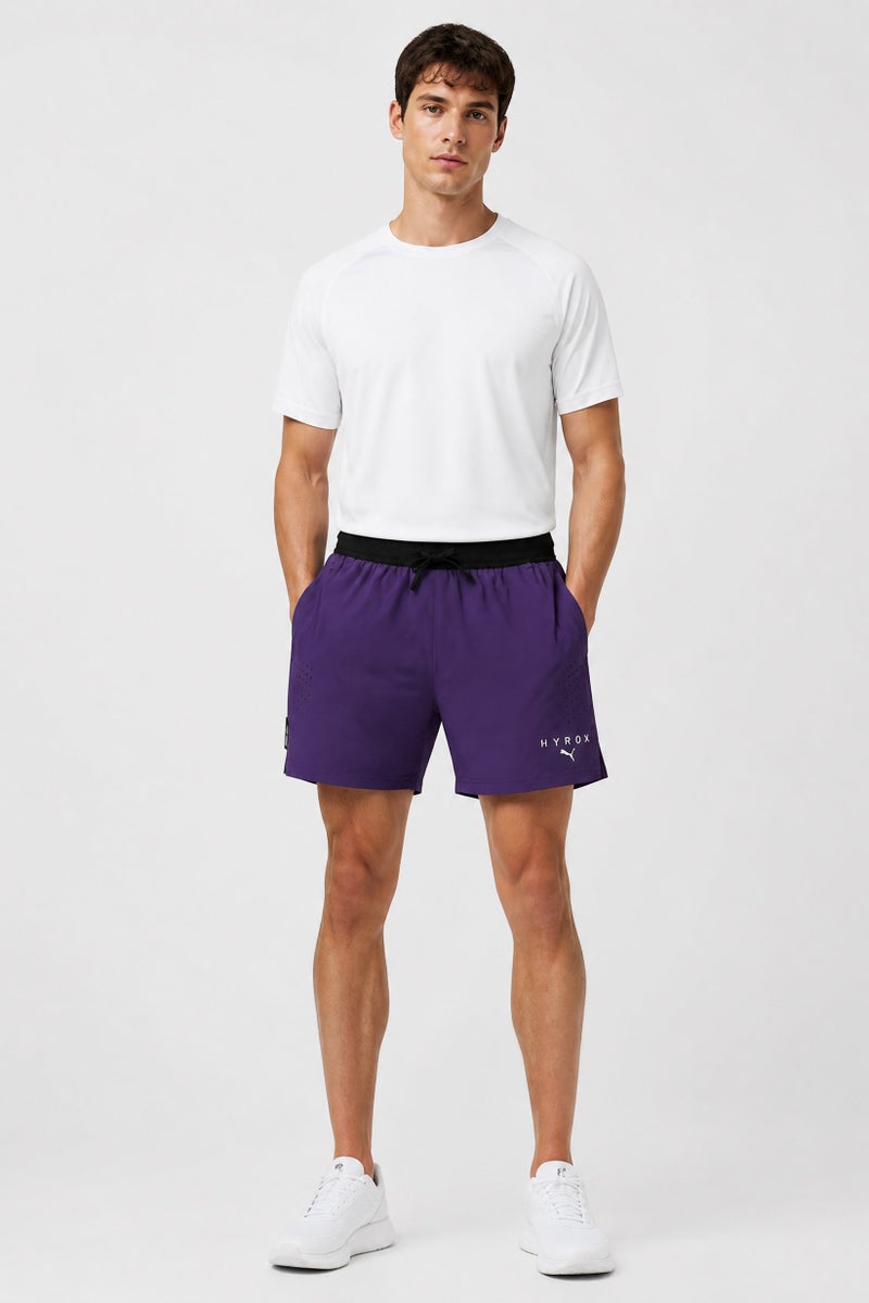 PUMA Men Sportswear Fit 5 Inseam Training Shorts, Dark Purple - Image 3