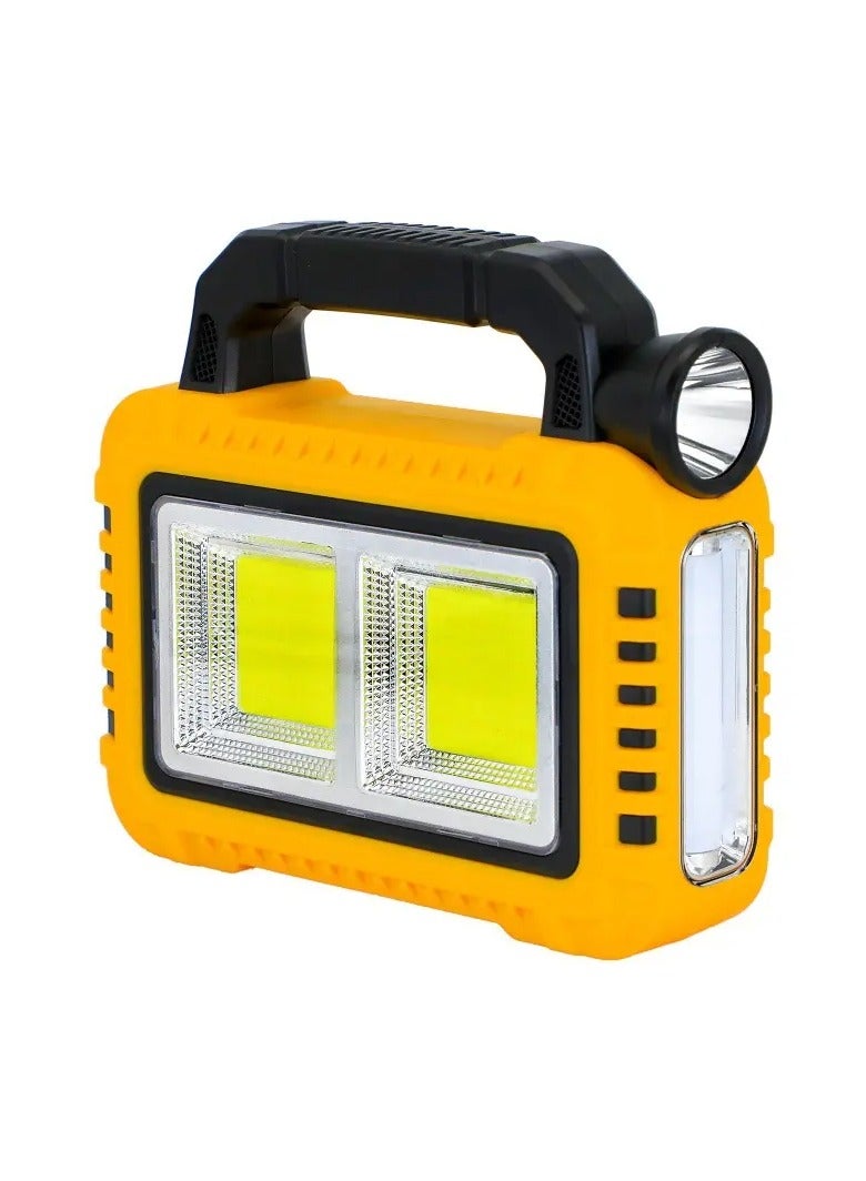 2024 Newest IP44 Type-C Charging Portable Searchlight 3x18650 lithium batteryABS Solar with Strong Light and Output Function  - Image 1
