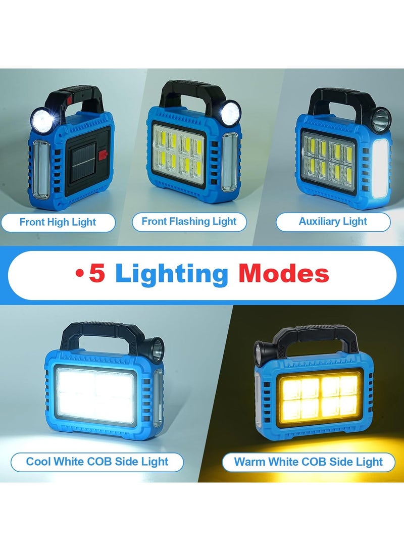 2024 Newest IP44 Type-C Charging Portable Searchlight 3x18650 lithium batteryABS Solar with Strong Light and Output Function  - Image 4