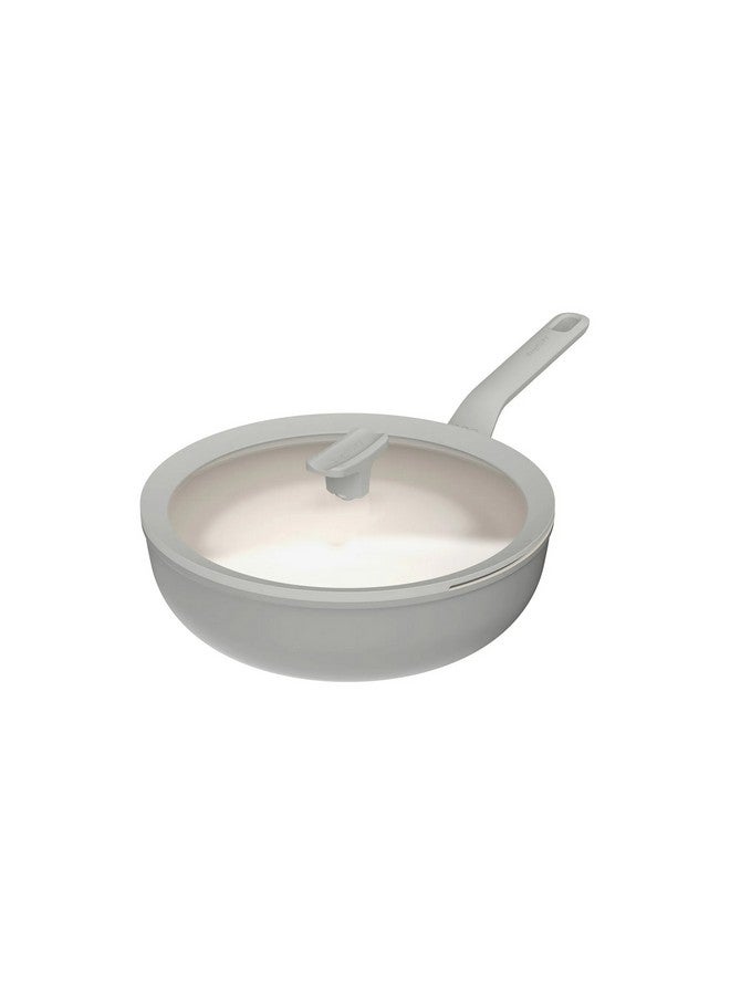 Berghoff Leo Balance Moonmist Non-Stick Covered Wok Grey and Clear 28 cm 3950432 - Image 1