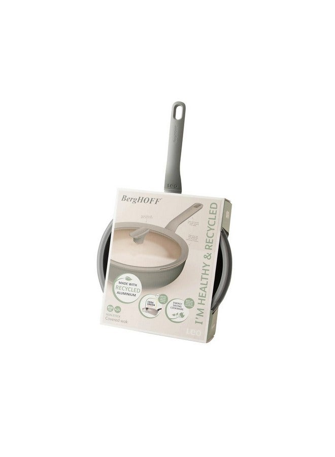 Berghoff Leo Balance Moonmist Non-Stick Covered Wok Grey and Clear 28 cm 3950432 - Image 4