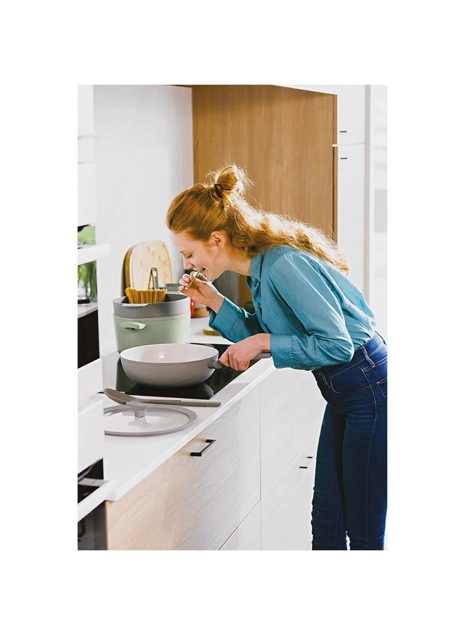 Berghoff Leo Balance Moonmist Non-Stick Covered Wok Grey and Clear 28 cm 3950432 - Image 3