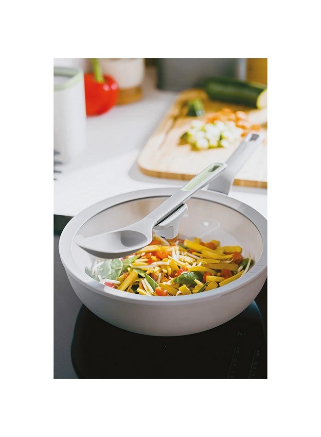 Berghoff Leo Balance Moonmist Non-Stick Covered Wok Grey and Clear 28 cm 3950432 - Image 2