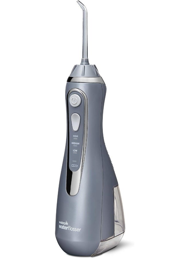 Waterpik Cordless Advanced Water Flosser For Teeth, Gums, Braces, Dental Care With Travel Bag and 4 Tips, ADA Accepted, Rechargeable, Portable, and Waterproof, Gray WP-587 - Image 1