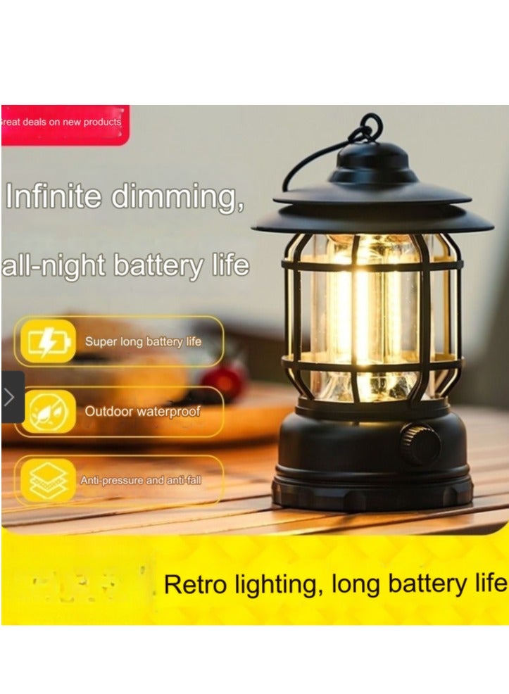Brilliant Ultra-Long Battery Life Camping Lantern Rechargeable Atmosphere Lantern Outdoor Tent Lantern 
