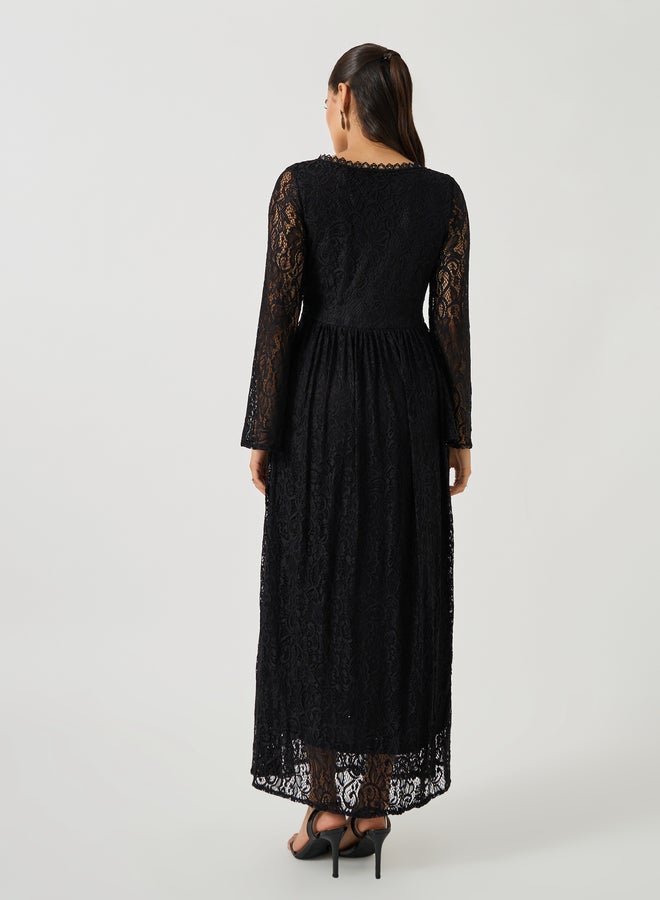 Styli Lace Long Sleeve Dress - Image 5