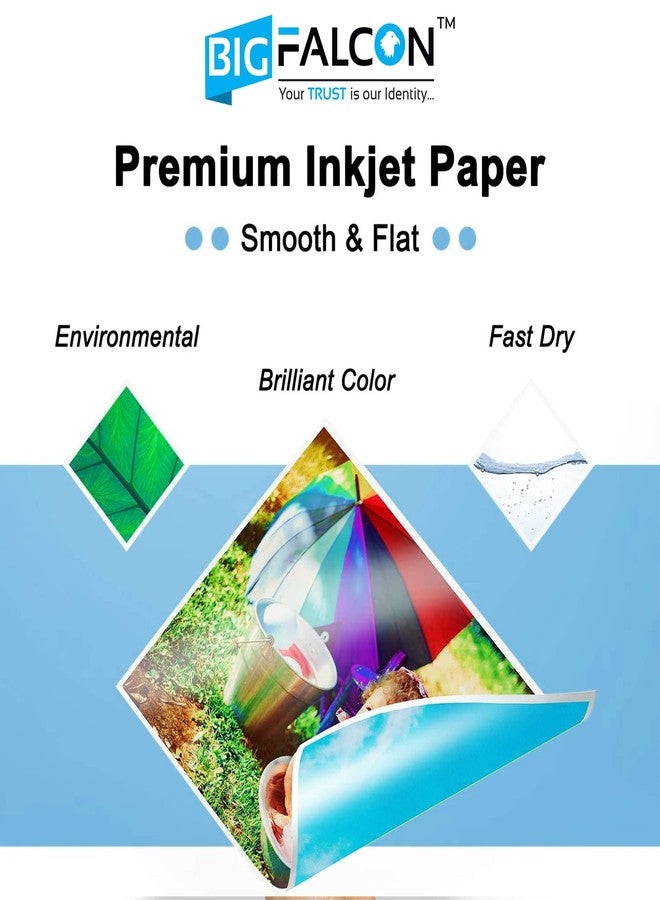 BIGFALCON Professional A4 (8.5x11 inch) 220 GSM Double Sided Glossy Inkjet Photo Paper Premium Dual Sided Printing for Stunning Photos (Set of 5-100 Sheets) - Image 4