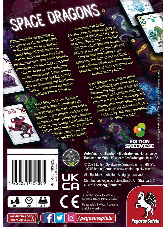 Pegasus Spiele Space Dragons - Card Game 3-5 Players - Card Games for Family - 20 Minutes of Gameplay - Games for Family Game Night - Card Games for Kids and Adults Ages 10+ - English Version - Image 5
