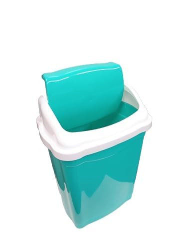 Aristo ARISTO Plastic Swing Lid Small Dustbin 28 Ltr Green Color, (34.5 x 26.2 x 49.5 cm) - Image 2