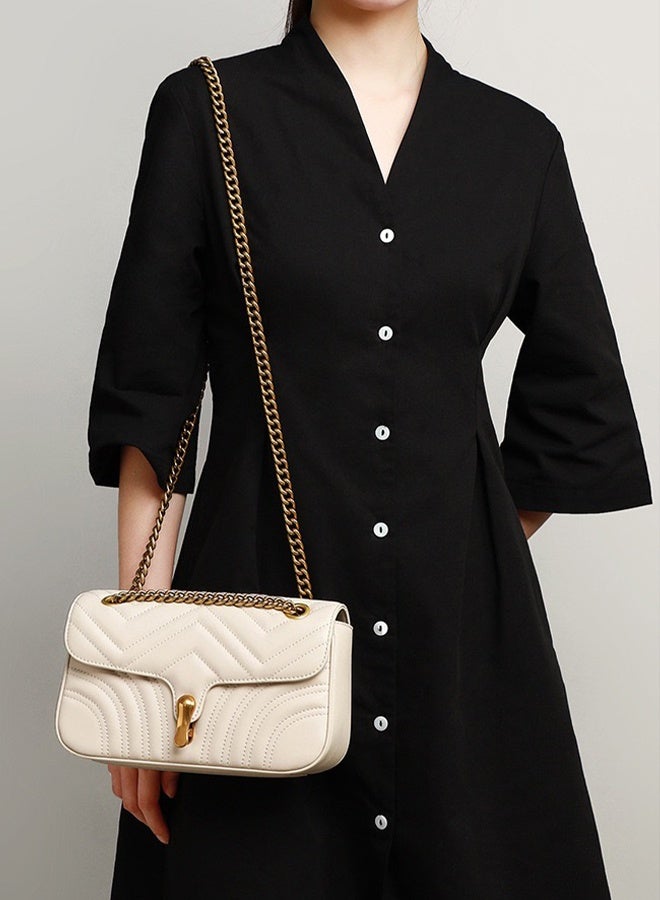 New Women's Chain Bag, Light Luxury Genuine Leather Crossbody Bag, Versatile Shoulder & Underarm Bag for Ladies - Image 3