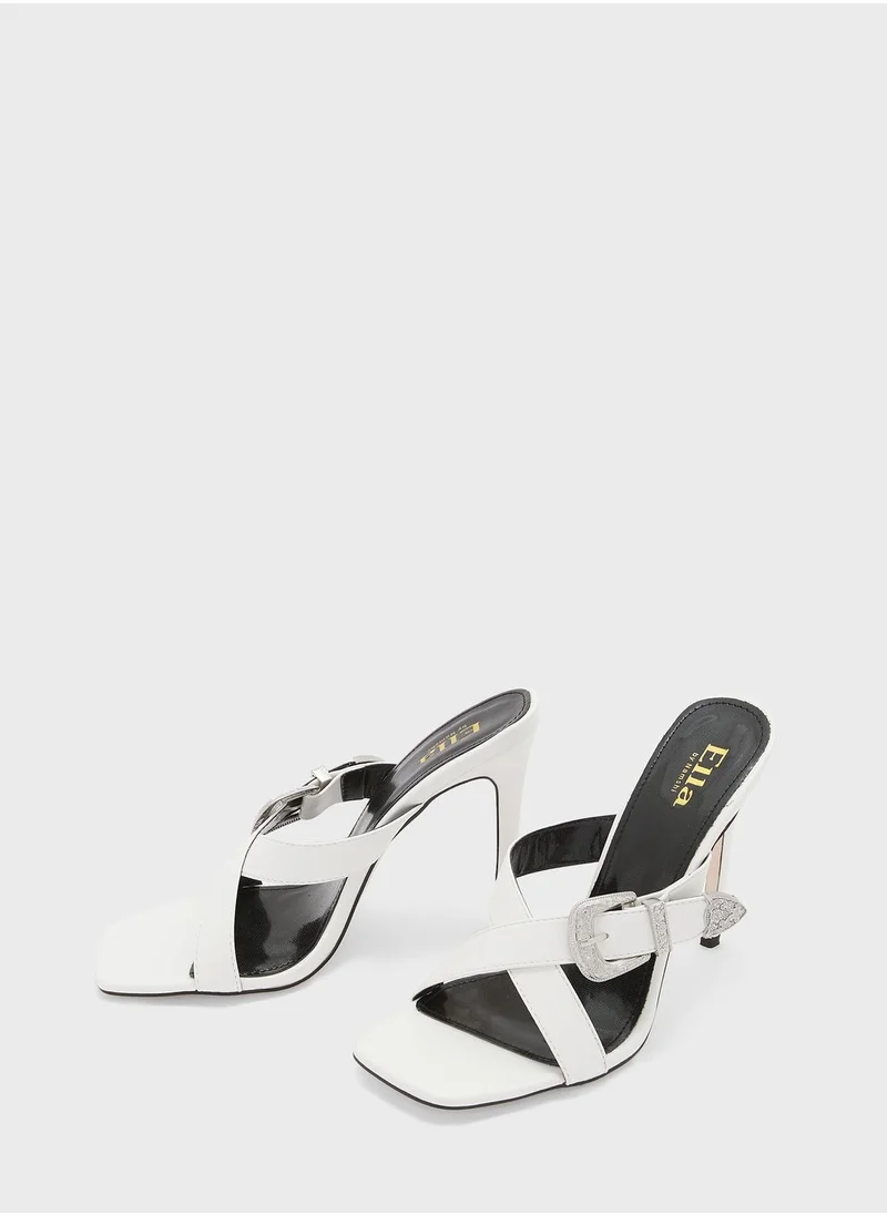 ايلا Western Buckle Detail Heeled Sandal