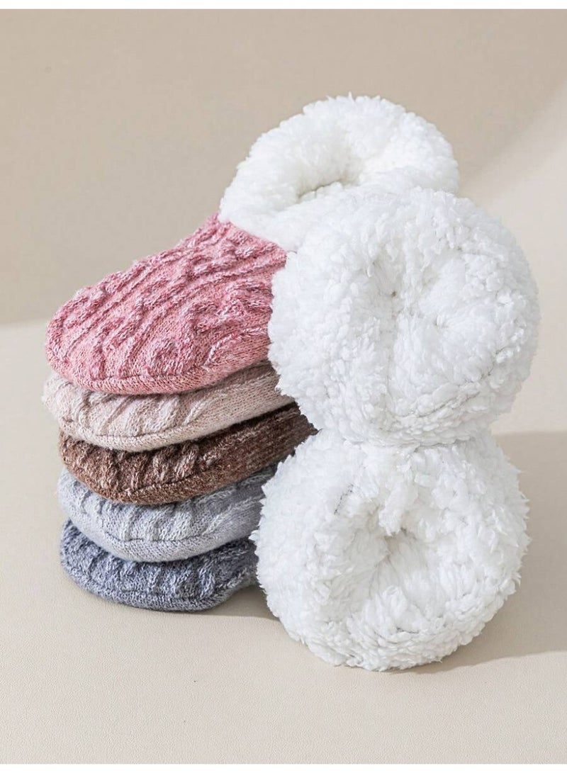 Winter Knitted Slipper Socks with Fleece Lining – Soft & Anti-Slip - Image 4