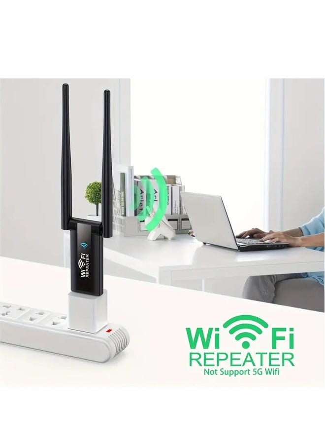 X-level 2PCS Wireless USB WiFi Adapter, High Power 300Mbps，Amplifies WiFi Signal for Home Office Use, No Battery Required，black - Image 2