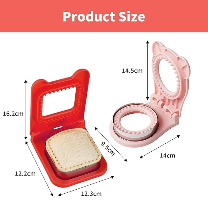 Roxbury Sandwich Cutter and Sealer Serrated Design Stainless Steel Makes Pocket Sandwiches Square and Round - Image 2