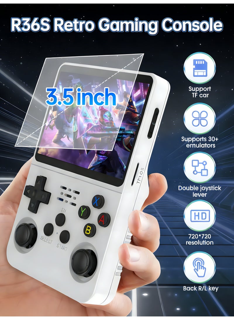 كلوزيلي جر جهاز ألعاب محمول، جهاز ألعاب محمول باليد، آركيد جيب محمول، بطاقة 64 جيجابايت، أكثر من 15000 لعبة كلاسيكية، شاشة IPS بحجم 3.5 إنش، بطارية بسعة 3500 مللي أمبير، نظام محاكي لينكس، دعم OTG، قابلية توسيع بطاقة TF حتى 256 جيجابايت، جهاز ألعاب غير رسمي، هدايا عيد الميلاد والعطلات - Image 5