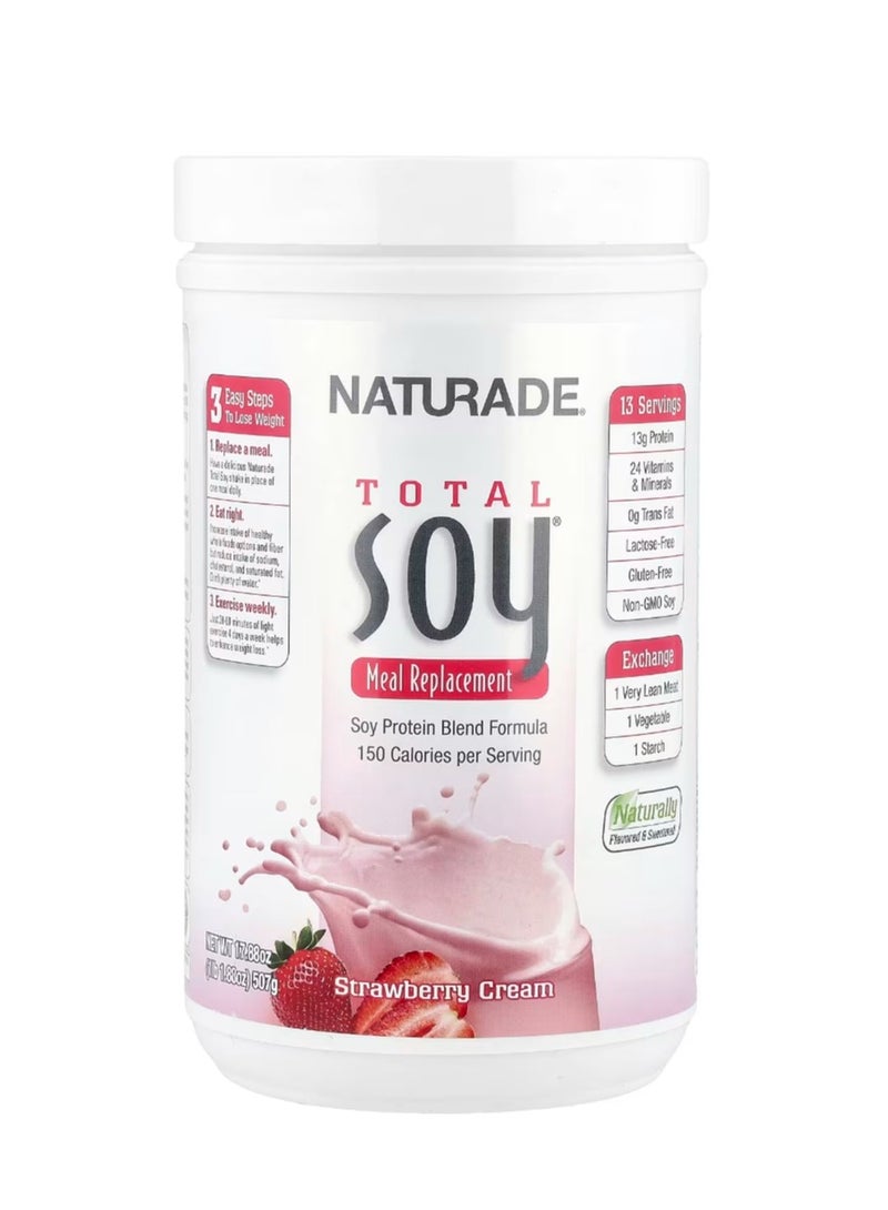 ناتورادي كريم الفراولة بديل وجبة الصويا 1 رطل 1.88 أونصة (507 جم) - Image 1
