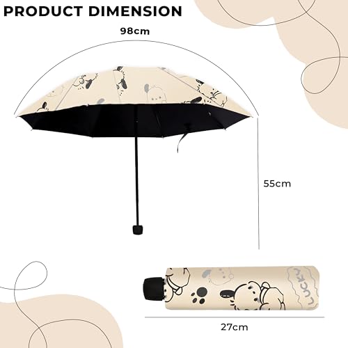 Kraptick Printed Umbrella, Umbrella for Rain, UV Wind Proof Umbrellas, Water-Proof Umbrellas for Men/Women/Boys/Girls/Kids (Khaki) (MFP1143) - Image 4