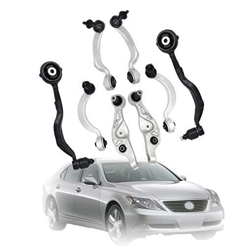 munirater 8-Pack Front Upper Lower Control Arm w/Bushings Kit Replacement for Lexus LS460 2007-2017 - Image 1