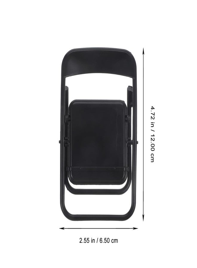 BCOATH Mini Folding Chair Phone Holder 4.72In Dollhouse Furniture Model Foldable Mobile Holder for Desk Home Decoration and Photo Props - Image 4