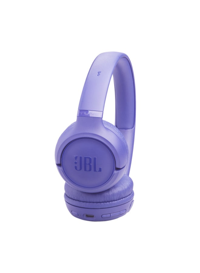 JBL Tune 530BT Wireless On-Ear Bluetooth Headphones with Pure Bass Sound, 76H Battery Life, Dual Beamforming Mics, Multi-Point Bluetooth 6.0, Foldable & Lightweight Lavender - Image 5