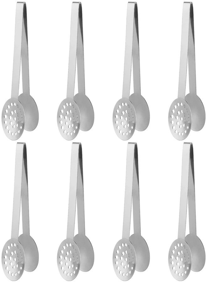 SEHOI 8 Piece 6 Inches Teabag Squeezer, Stainless Steel Tea Bag Tongs, Round Tea Filters Coffee Bag Squeezer Strainer Holder Serving Tongs Tool for Tea Bags, Gadget, Ice Cube, Silver - Image 1