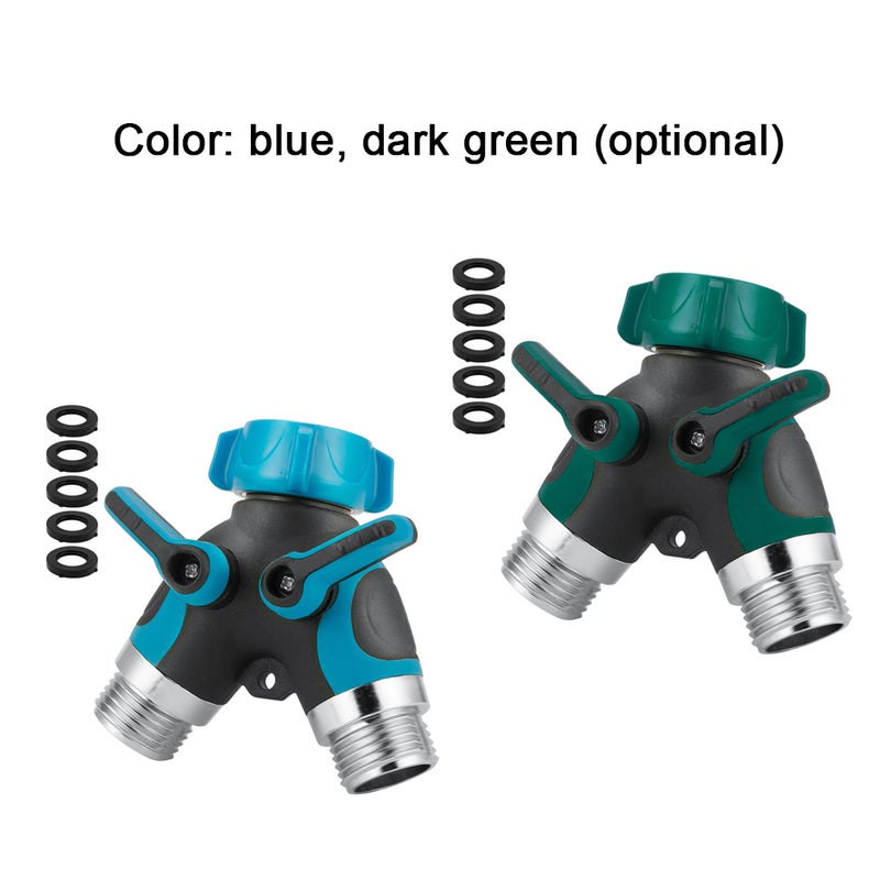 2-Way Hose Splitter 3/4inch Thread Heavy Duty Garden Hose Bib Splitters Multifunctional Water Dividing Valves Water Pipes Connector - Image 5