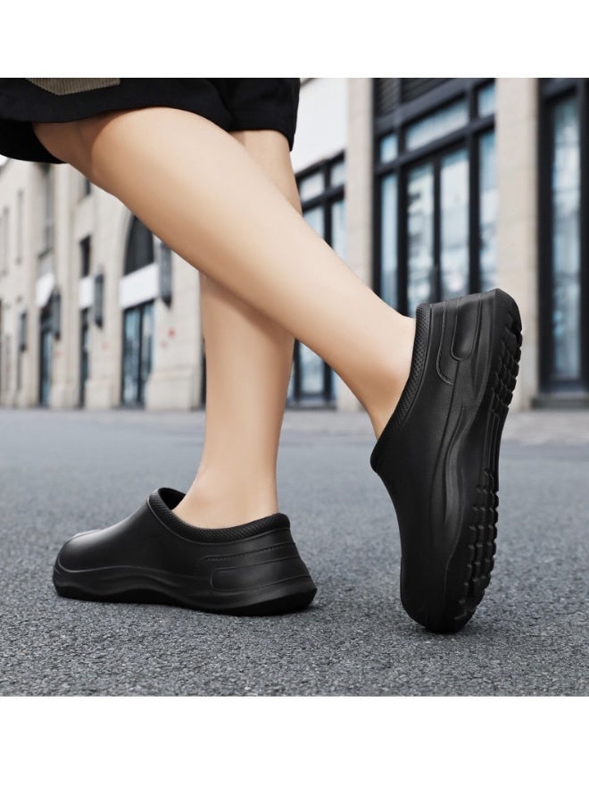 Chef Shoes Men'S Non-Slip Shoes El Catering Thick-Soled Waterproof Lightweight Wear-Resistant Toe-Toe Labor Protection Shoes - Image 4