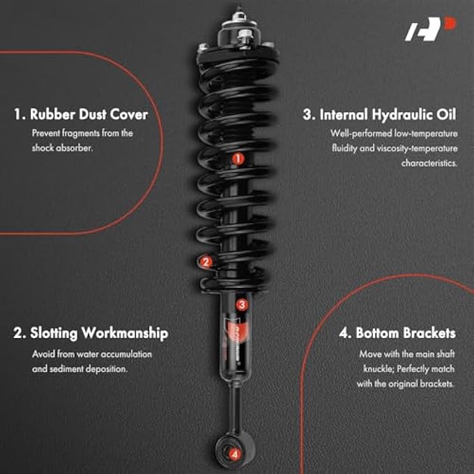 A-Premium Front Complete Strut And Coil Spring Assembly Compatible With Lexus Gx460 20172023 2Pc Set - Image 4