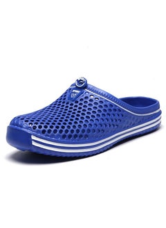 Loquat Men/Women Couple Shoes Hole Shoes Blue 