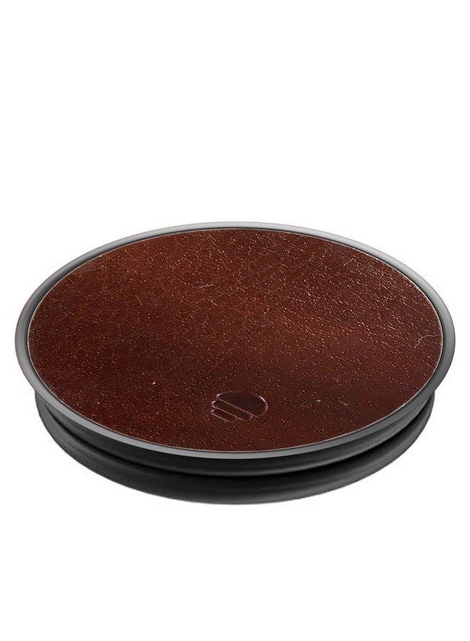PopSockets: Collapsible Grip & Stand for Phones and Tablets - Brown Vegan Leather - Image 3