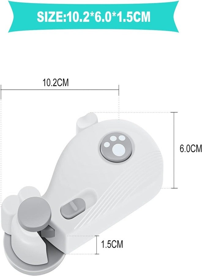 HomeAra Child Safety Adhesive Locks Set Adjustable Drawer Cupboard,Oven,Refrigerator Latches No Drilling Needed Baby Proofing for Toilets, Seats,and Secure and Easy Installation (White Pack of-1) - Image 4