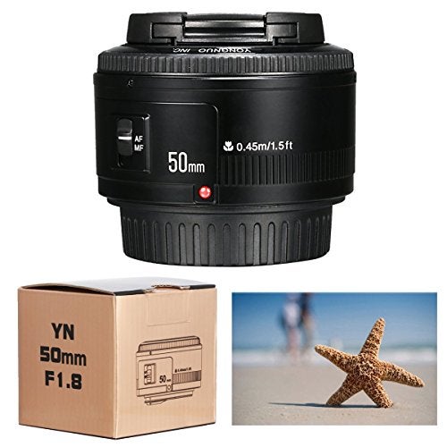 YONGNUO عدسة يونغنو YN 50 مم F/1.8 AF/MF بفتحة كبيرة للتركيز التلقائي لكاميرا كانون EF Mount EOS - Image 2