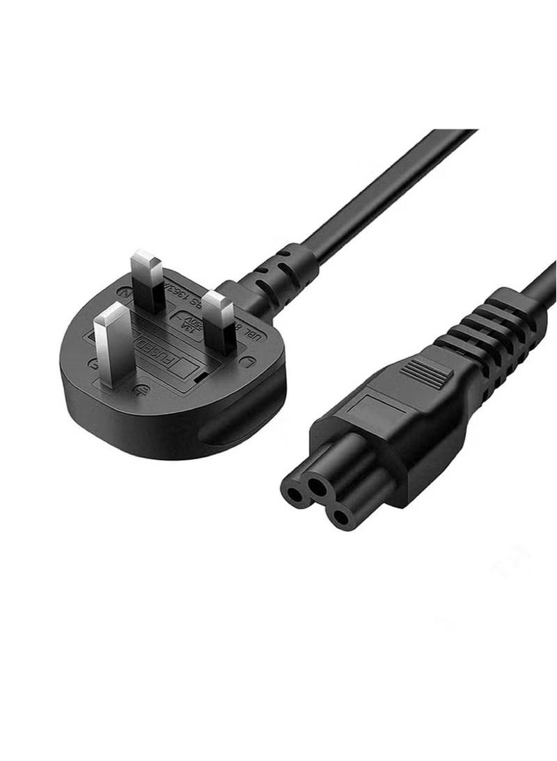 3M Laptop Power Cable UK Plug to C5 3 pin Laptop Power lead - Image 2