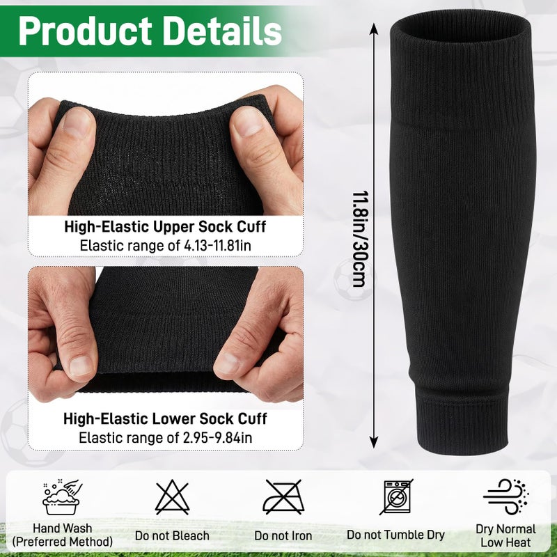Vidroxin 3 Pairs Pre Cut Soccer Socks, Soccer Leg Sleeves Compatible With Grip Socks for Football Baseball Softball Rugby - Image 5
