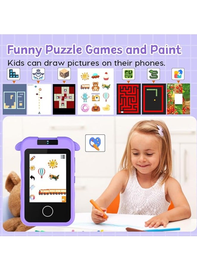 BlueFire New 2.8" Touch Screen Kids Smart Phone & Camera - 48MP Autofocus, 1080P Video, 180° Rotatable Lens, Puzzle Games, Music Player, Learning Toy Gift for Toddlers & Children - Image 4