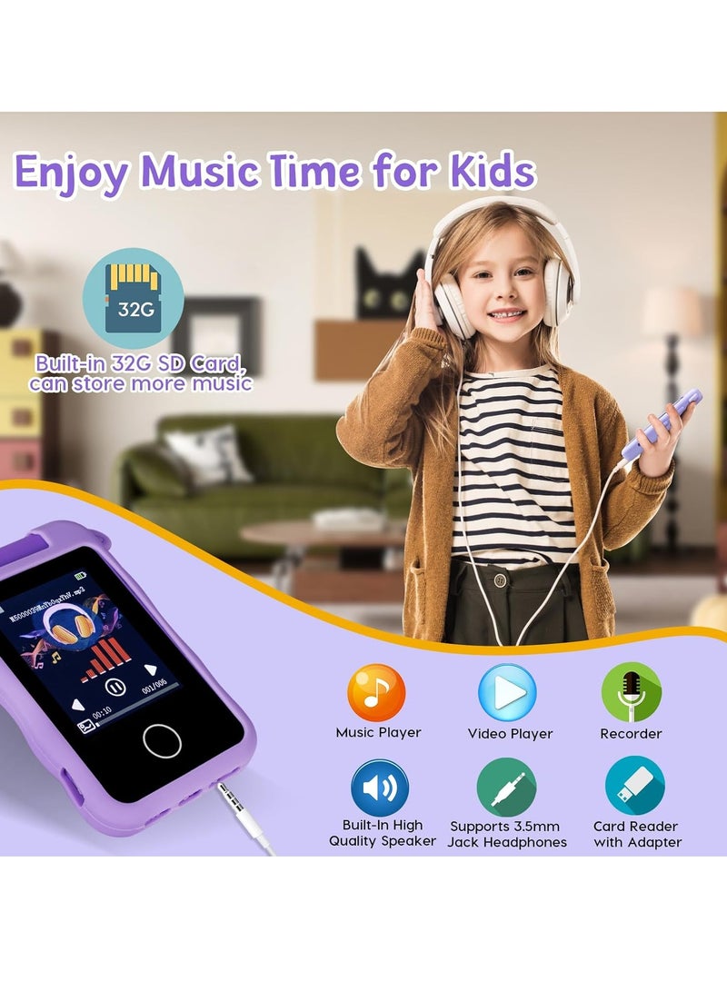 BlueFire New 2.8" Touch Screen Kids Smart Phone & Camera - 48MP Autofocus, 1080P Video, 180° Rotatable Lens, Puzzle Games, Music Player, Learning Toy Gift for Toddlers & Children - Image 2