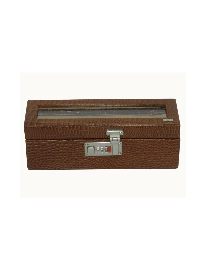LAVERI LEATHER - Laveri Genuine Leather Bracelet Jewelry Box with 1 Removable Rolls - Holder Stores Bracelets, Bangles & Watches Bangle Vanity Box REMOVABLE Vanity Box Removable Vanity Box - Image 1