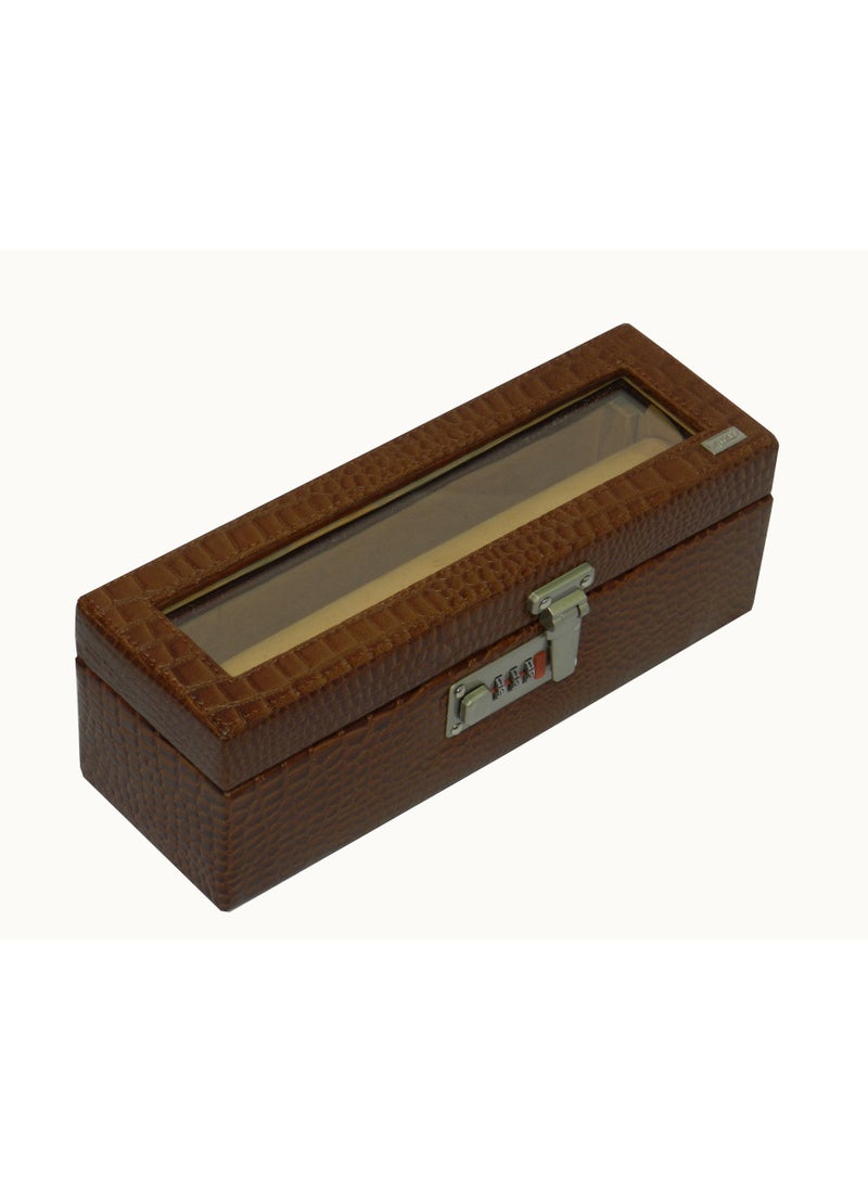 LAVERI LEATHER - Laveri Genuine Leather Bracelet Jewelry Box with 1 Removable Rolls - Holder Stores Bracelets, Bangles & Watches Bangle Vanity Box REMOVABLE Vanity Box Removable Vanity Box - Image 1