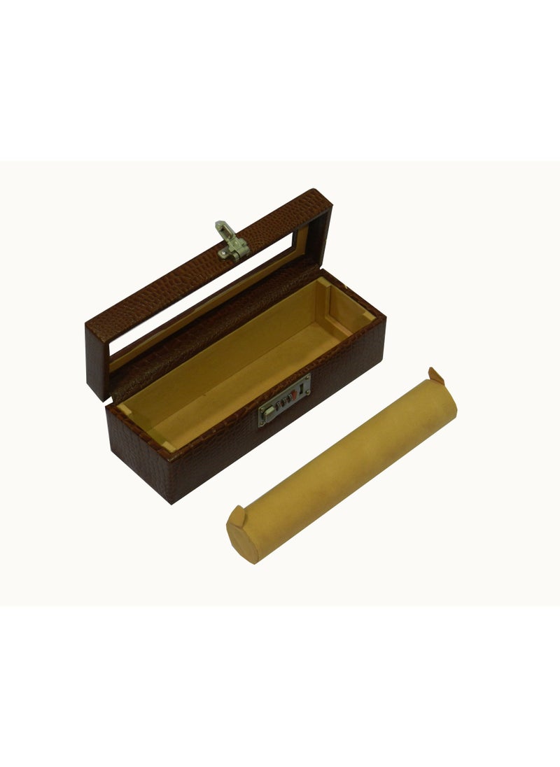 LAVERI LEATHER - Laveri Genuine Leather Bracelet Jewelry Box with 1 Removable Rolls - Holder Stores Bracelets, Bangles & Watches Bangle Vanity Box REMOVABLE Vanity Box Removable Vanity Box - Image 1