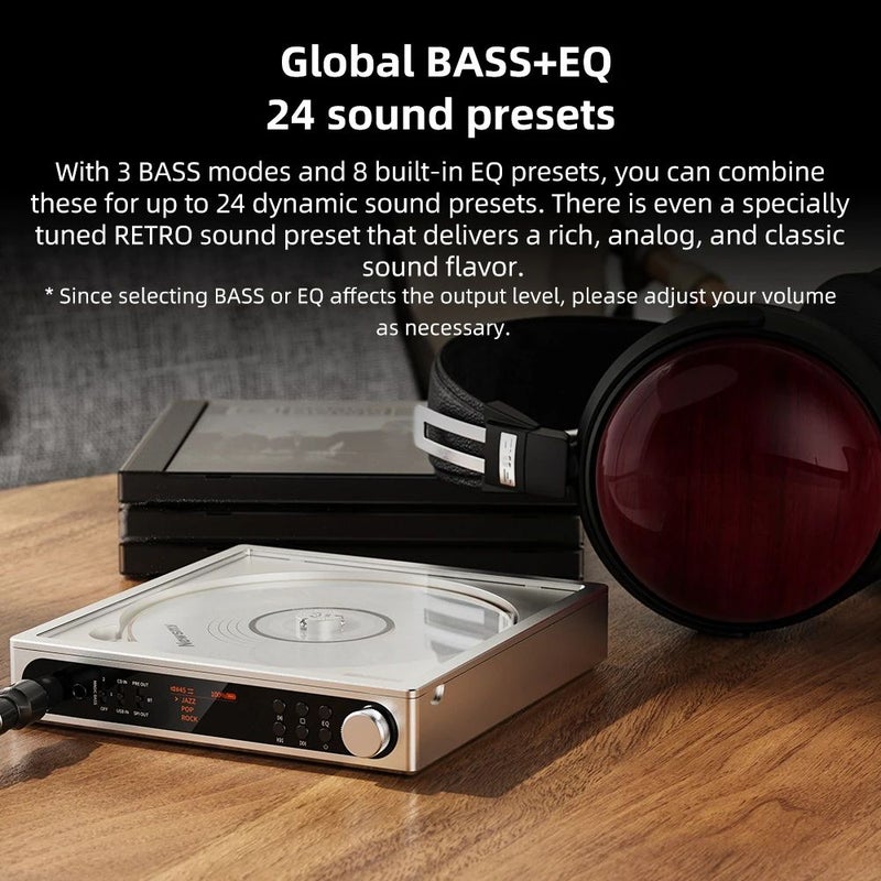 FiiO DM15 R2R Portable Stereo CD Player with 24-Bit R2R Dac, Usb/cd HiFi Audio, Gold - Image 4