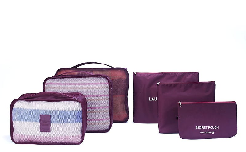 Styleys Packing Cubes 6 Set, Travel Storage Bags Multifunctional Clothing Sorting Packages, Travel Packing Pouches, Luggage Organizer Pouch, Shoe Bags Assorted Colors - Image 2