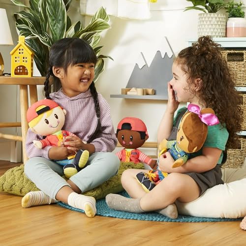 Playskool Dressy Kids Doll with Blonde Hair and Hat, Activity Plush Toy with Zipper, Shoelace, Button, for Kids Ages 2 and Up (Amazon Exclusive) - Image 3