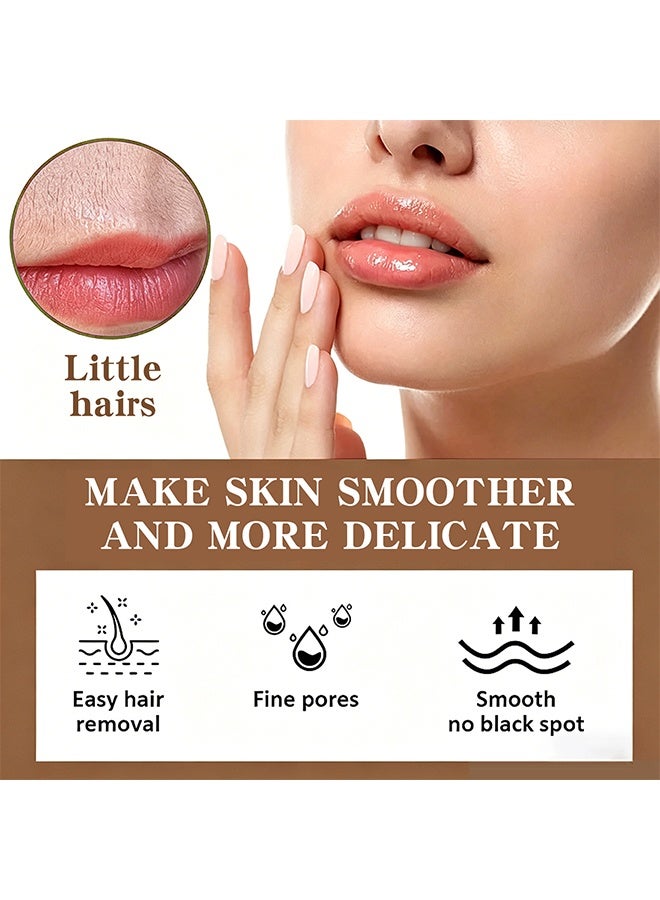 LANEMAY Prep & Smooth Face Hair Remover, Facial Hair Removal Cream For Women, Coconut Facial Depilatory Cream For Sensitive Skin Hair Remover For Upper Lip and Chin For Face Cleansing & Soothing, Gentle And Non-irritating, 60g - Image 4