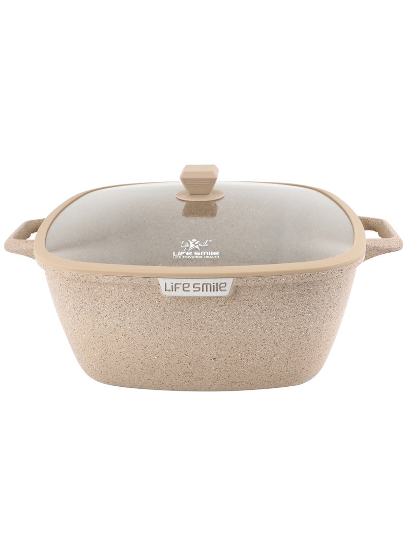 Life Smile Granite Nonstick 40cm(19.9L) Soup Pot with Lids– Induction Compatible Aluminum Pots, PFOA-Free, Scratch Resistant - Image 1