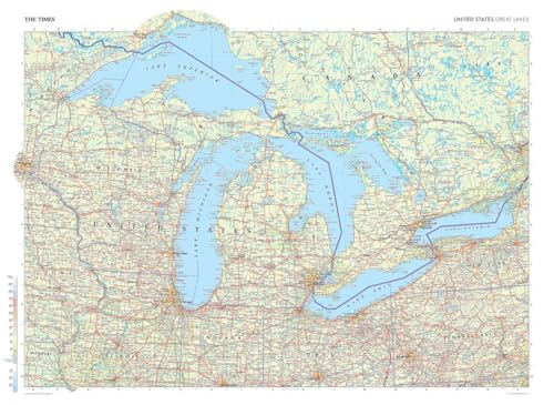MapSherpa The Times Atlas: The Great Lakes (United States) - Compact - 22.25 x 16.25 inch Poster - Front Lamination - Image 5