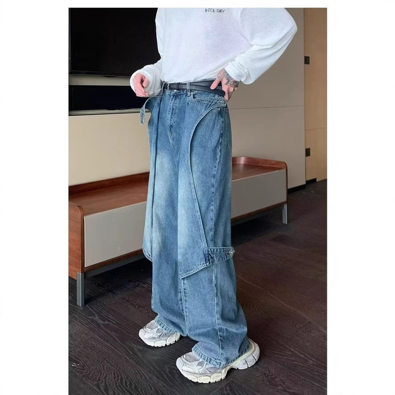 Unisex Classic Denim Jeans Loose Fit Daily Outdoor Wear - Image 5