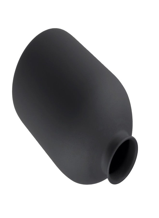 HAKZEON 8.8 inch Black Metal Matte Vase, Modern Frosted Vase for Flowers Pampas Grass Decor Home Wedding - Image 4