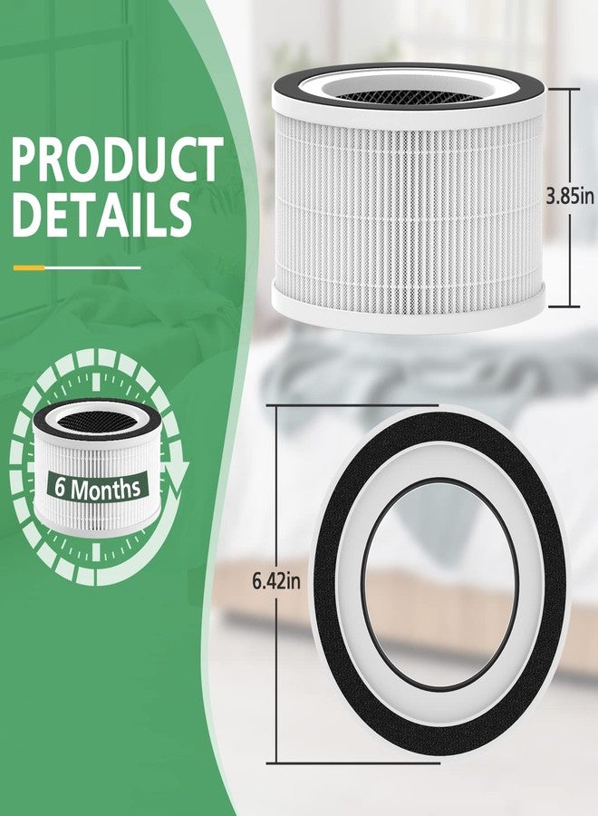 isinlive 2 Pack Hepa Replacement Filter Compatible with Afloia Fillo/Halo/for Mooka Allo, 3-in-1 HEPA Filtration for Afloia Air Puri-fier Filter Replacement - Image 3