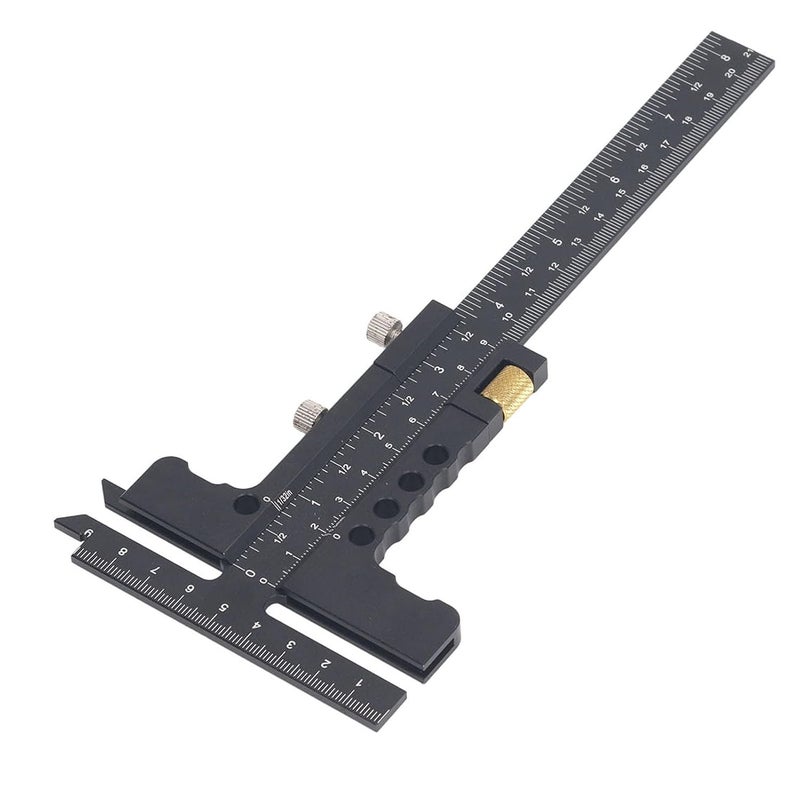 Stable inert material T Shaped Woodworking Ruler Aluminum Alloy Marking Gauge with 0100mm T Head and 0210mm Main Scale for Precision Measuring and Scribing All-round unified build Quick available purchase options Spec upgraded improved quality Compact design Affordable trusted craftsmanship Worldwide popular practical build Cost effective upgraded craftsmanship Easy assemble alternatives Flexible varied design General standard compliant quality Fast warehouse picking Repeated use resistant selected material Globally popular elegant design Salt resistant coating Different assemble options Scratch resistant Medium weight Consistent steady quality Assorted trendy color picks Global flexible sizing options General compatible design Confirmed available stock Wide use selected material Anti topple design - Image 1