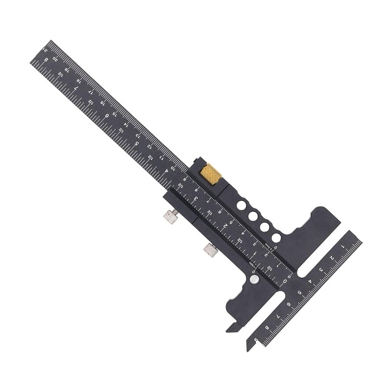 Stable inert material T Shaped Woodworking Ruler Aluminum Alloy Marking Gauge with 0100mm T Head and 0210mm Main Scale for Precision Measuring and Scribing All-round unified build Quick available purchase options Spec upgraded improved quality Compact design Affordable trusted craftsmanship Worldwide popular practical build Cost effective upgraded craftsmanship Easy assemble alternatives Flexible varied design General standard compliant quality Fast warehouse picking Repeated use resistant selected material Globally popular elegant design Salt resistant coating Different assemble options Scratch resistant Medium weight Consistent steady quality Assorted trendy color picks Global flexible sizing options General compatible design Confirmed available stock Wide use selected material Anti topple design - Image 4